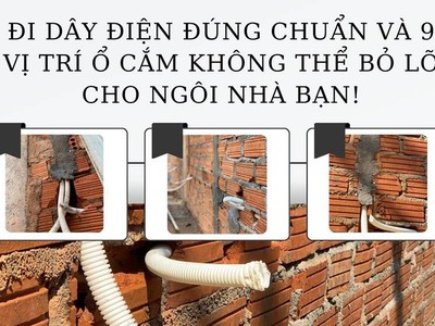 Đi dây điện và 9 vị trí đặt ổ cắm 0