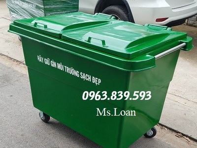 Cung cấp thùng rác công cộng có bánh xe kéo, xe đẩy rác, xe đẩy hàng giá rẻ 14