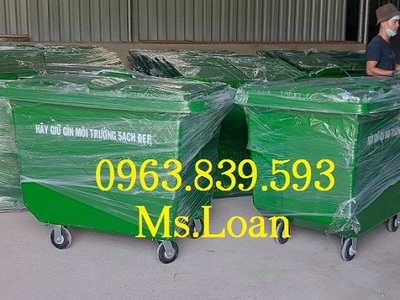 Cung cấp thùng rác công cộng có bánh xe kéo, xe đẩy rác, xe đẩy hàng giá rẻ 8
