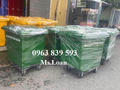 Cung cấp thùng rác công cộng có bánh xe kéo, xe đẩy rác, xe đẩy hàng giá rẻ 6