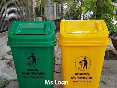 Thùng nhựa đựng rác hộ gia đình, công viên, nhà xưởng bảo vệ môi trường. 9