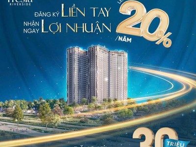 Đầu tư đợt 1 căn hộ view sông fresia riverside, booking 0 đồng, htls 18 tháng, tt 2/ đợt 2