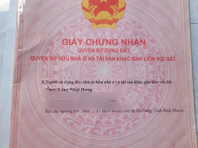 Bán 200m đất mặt tiền đường, sâu 30m của 3 lô đất tại xã bình minh, huyện bù đăng, tỉnh bình phước. 3