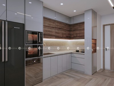 Tủ Bếp Gỗ Công Nghiệp MDF Lõi Xanh Cao Cấp 2