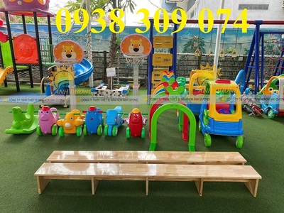 Xe chòi chân trẻ em, bập bênh mầm non , trụ bóng rổ 2