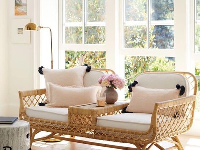 Băng ghế mây ngồi cafe decor 5