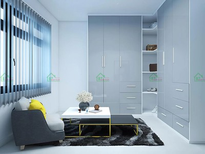 Tủ Quần Áo Acrylic Bóng Gương Chữ L Hiện Đại TAR41 - Tiện Nghi, Sang Trọng   Nội Thất Bảo Nam 1