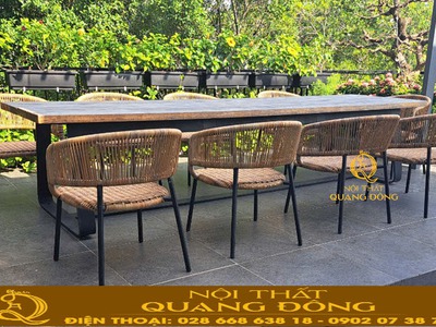Tổng hợp mẫu bàn ăn ngoài trời 6-8 ghế cho gia đình, mô hình kinh doanh 0