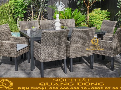 Tổng hợp mẫu bàn ăn ngoài trời 6-8 ghế cho gia đình, mô hình kinh doanh 4