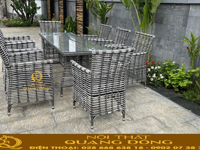 Tổng hợp mẫu bàn ăn ngoài trời 6-8 ghế cho gia đình, mô hình kinh doanh 2