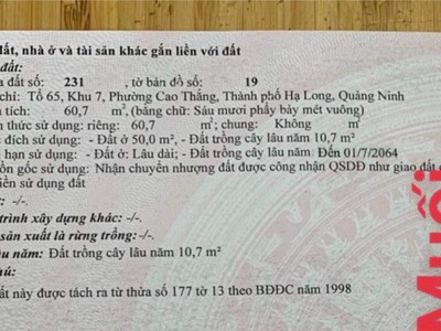 Bán Đất Ngõ 5 Bãi Muối Thông Lideco,P.Cao Thắng.DT:60.7m2,MT:5m 4
