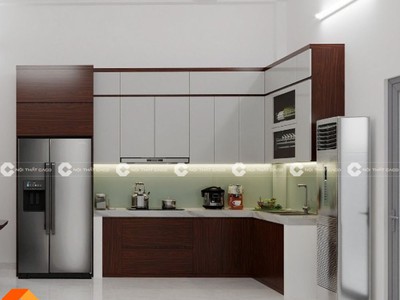 Tủ Bếp MDF Với Thiết Kế Sang Trọng Tiện Lợi 1