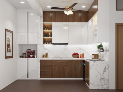 Tủ Bếp Gỗ Công Nghiệp Phủ Acrylic 2