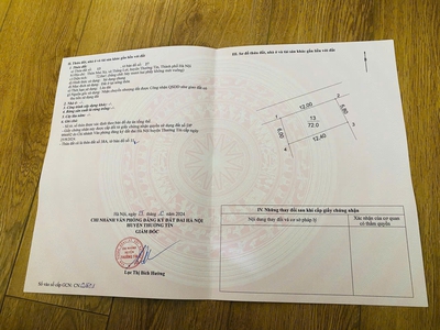 Chính chủ cần bán nhanh lô đất 72m2 tại mai xá, thắng lợi,thường tín 3