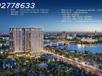 Chủ đầu tư tân vạn holding mở bán đợt 1 căn hộ biên hòa.chỉ 1.5 tỷ/2 phòng ngủ.chiết khấu cao 3
