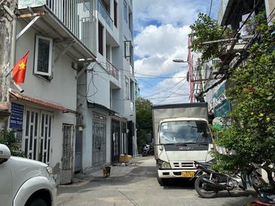 Hẻm xe hơi dương quảng hàm, gò vấp,bán đất tặng nhà 82m  x 4 tầng, 4pn 1