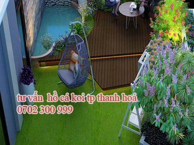 Tư vấn thiêt kê cảnh quan bể cá koi đẹp thanh hoá. 0702300999 1