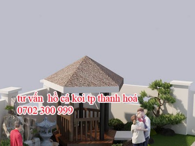 Tư vấn thiêt kê cảnh quan bể cá koi đẹp thanh hoá. 0702300999 5