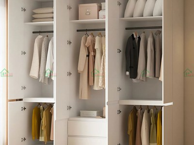 Tủ Quần Áo MDF Trắng Hiện Đại TA74 Kịch Trần - Tiện Nghi, Giá Tốt, 100 Gỗ An Cường 3