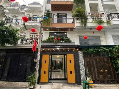 Gấp bán nhà mới  dtsd: gần  340m2 sàn - 4pn-5wc   đầy đủ nội thất - 6,2 tỷ - sổ vuông 2