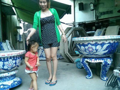 Cơ sở chậu hoa Thế Sơn - chậu hoa dán sành sứ - chậu khảm sành - cẩn miễng 13
