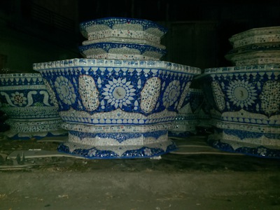 Cơ sở chậu hoa Thế Sơn - chậu hoa dán sành sứ - chậu khảm sành - cẩn miễng 7