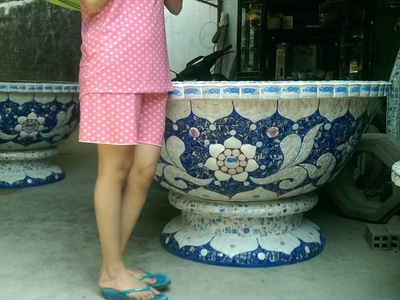 Cơ sở chậu hoa Thế Sơn - chậu hoa dán sành sứ - chậu khảm sành - cẩn miễng 14
