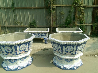 Cơ sở chậu hoa Thế Sơn - chậu hoa dán sành sứ - chậu khảm sành - cẩn miễng 16
