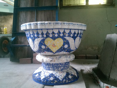 Cơ sở chậu hoa Thế Sơn - chậu hoa dán sành sứ - chậu khảm sành - cẩn miễng 18
