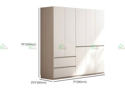 Tủ Áo Gỗ An Cường TA75 - Hiện Đại Đẹp, Kịch Trần, Lưu Trữ Đa Năng   Nội Thất Bảo Nam 4