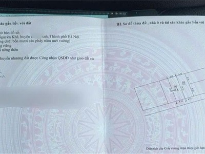 Hiếm-nguyên khê - đông anh - đường ô tô vào đất - 50m lên cao tốc nhật tân nội bài 0