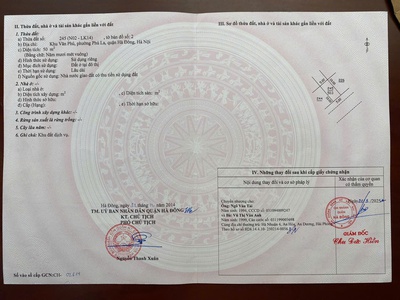  bán đất chính chủ ngõ 12 đường văn phú ô tô  tránh  15ty 5