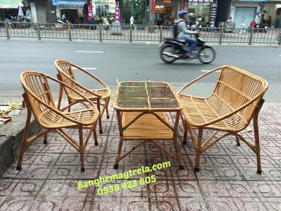 Bàn ghế mây sò phòng khách 0