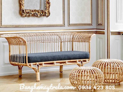 Băng ghế sofa mây xòe 3