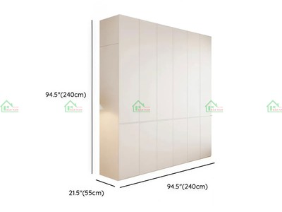 Tủ Áo MDF Đẹp Màu Trắng Hiện Đại TA77   Cánh Mở, Kịch Trần   Nội Thất Bảo Nam 12