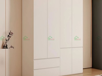 Tủ Áo MDF Melamine Trắng TA78 - Thiết Kế Hiện Đại, Tinh Tế   Nội Thất Bảo Nam 2
