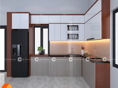 Tủ Bếp MDF Với Lớp Phủ Acrylic An Cường 1