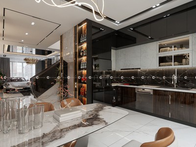 Tủ bếp Acrylic Mẫu Mới Điểm Nhấn Màu Sắc Thanh Nhã 0