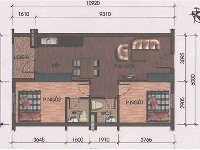  chính chủ cho thuê căn hộ 3728 - hh2b linh đàm  2pn - 2vs view hồ,  giá chỉ 9 tr/th 2