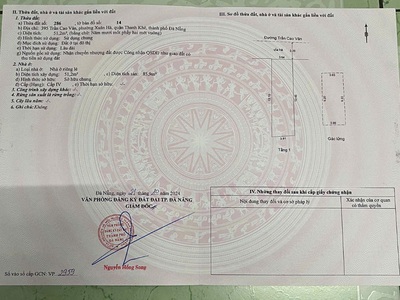 Chính chủ bán nhà mặt phố 395 Trần Cao Vân, phường Xuân Hà, quận Thanh Khê 1