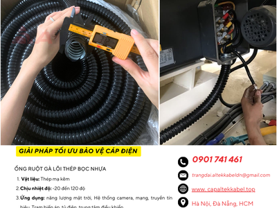 Ống ruột gà lõi thép bọc nhựa phi 51mm  2 inch 0