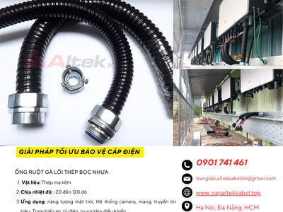 Ống ruột gà lõi thép bọc nhựa phi 51mm  2 inch 1