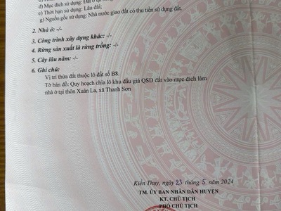 Bán đất đấu giá Xuân La - Thanh Sơn lô Dãy B - Kiến Thụy, Hải Phòng 1