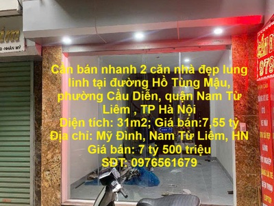 Cần bán nhanh 2 căn nhà đẹp lung linh tại quận nam từ liêm, tp hà nội 0