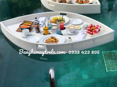 Khay nổi đồ ăn bể bơi 4
