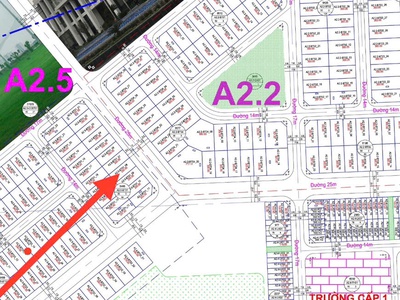 Bán biệt thự a2.5bt 1-8 dt 250m, đường 25 m, hướng đông bắc, mt 12 m, gần gần bệnh viện mắt, trường 0