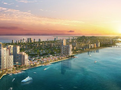 Căn góc 2 phòng ngủ 78m2 Sun Symphony giá 5.8 tỷ mặt sông Đà Nẵng, CK 20 2