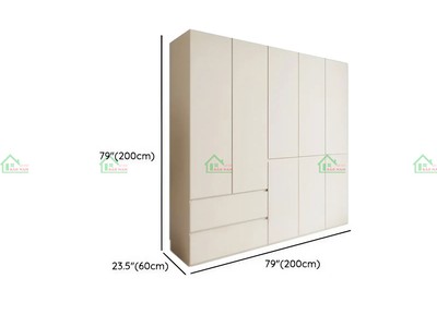 Tủ Áo MDF Melamine TA80 Màu Trắng Hiện Đại - Giá Rẻ, Tốt Nhất Tại Xưởng TPHCM 9