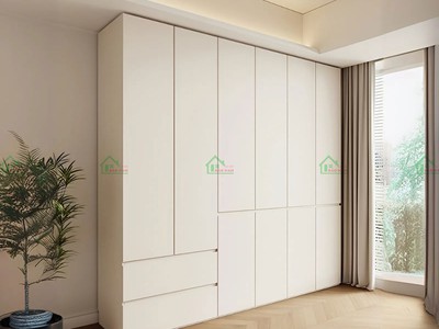 Tủ Áo MDF Melamine TA80 Màu Trắng Hiện Đại - Giá Rẻ, Tốt Nhất Tại Xưởng TPHCM 1