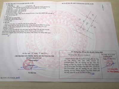 Bán đất trung tâm thị trấn Kim Bài   41.7m  vuông vắn, ô tô vào tận nơi 1